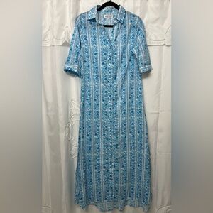 Beau & Ro Designed by Sara Rossi Beachy Seashell Print Maxi Dress— Size XS